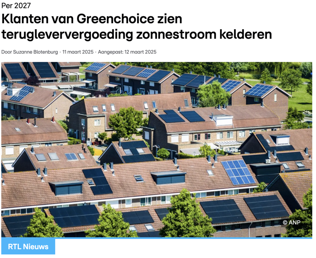 2027: 66% lagere terugleverkosten bij Greenchoice